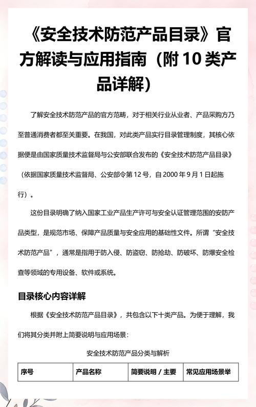 《安全技术防范产品目录》官方解读与应用指南